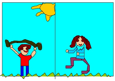 woman and man
